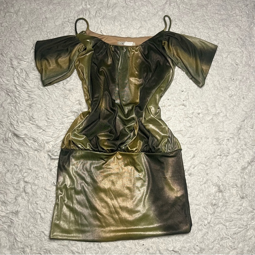 Metallic Off-Shoulder Top